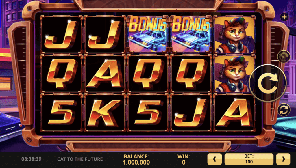 Cat to the Future Slot Main Reel high 5 games